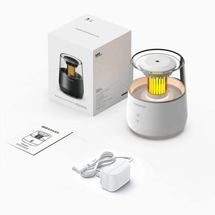 Raindrop Candlelight Aromatherapy Diffuser Air Humidifier with Colorful Lights EU Plug White