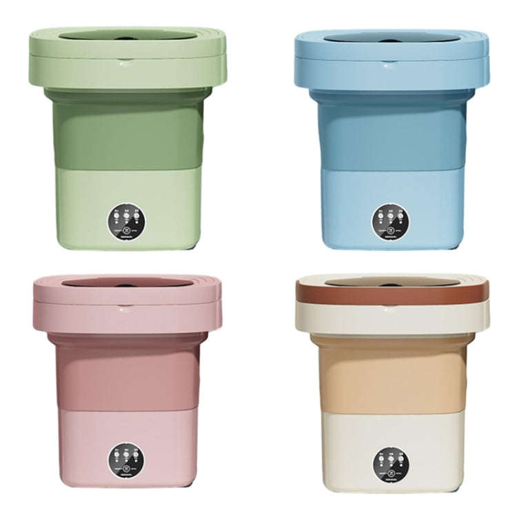Fully Automatic Mini Foldable Washing Machine With Dehydration Function, Size: EU Plug(Pink)