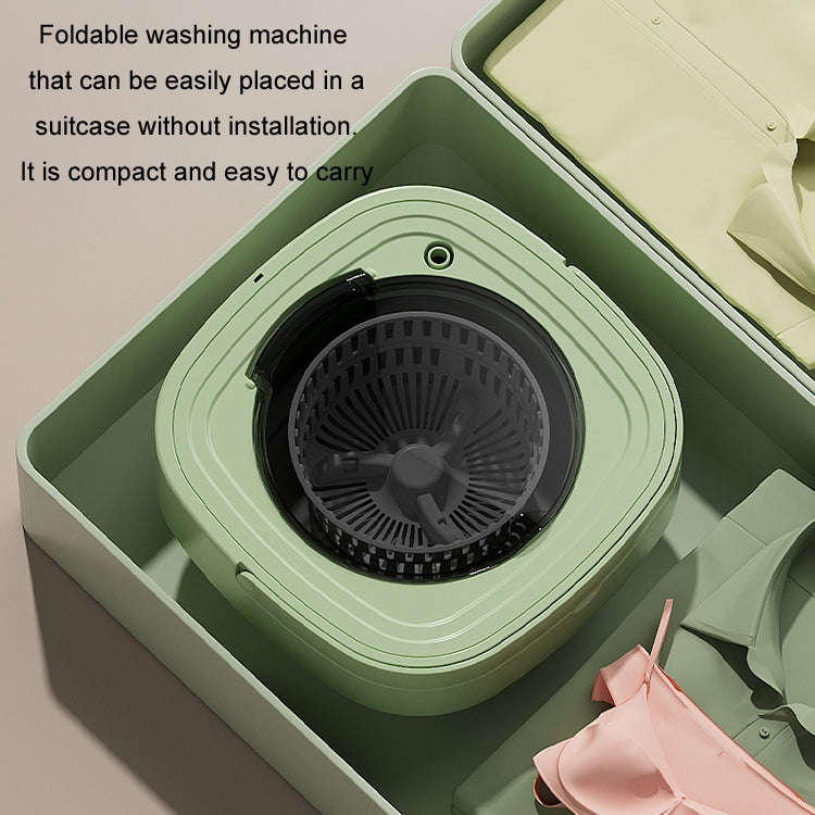 Fully Automatic Mini Foldable Washing Machine With Dehydration Function, Size: US Plug(Pink)