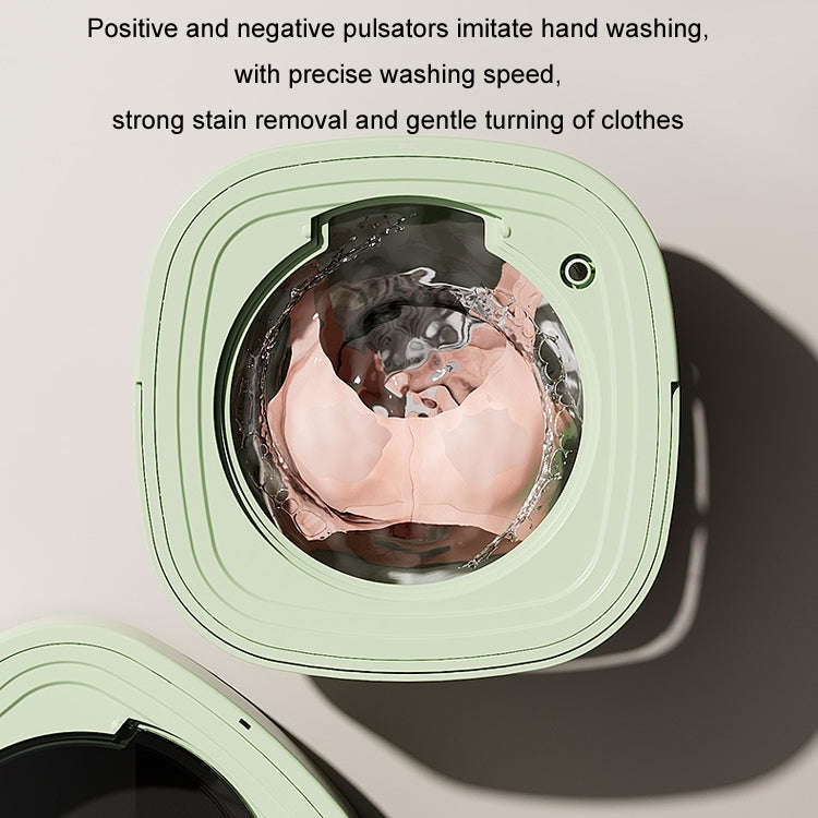 Fully Automatic Mini Foldable Washing Machine With Dehydration Function, Size: US Plug(Pink)