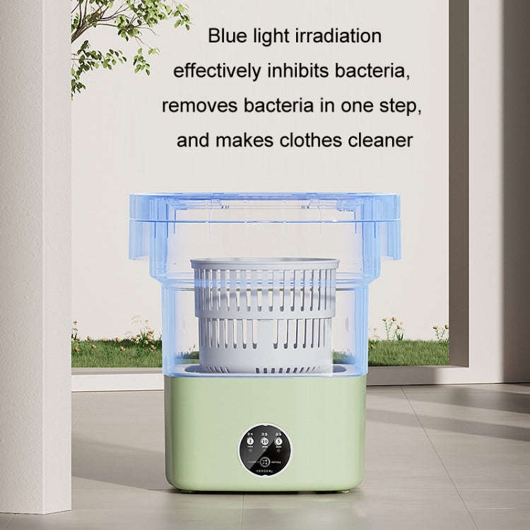 Fully Automatic Mini Foldable Washing Machine With Dehydration Function, Size: EU Plug(Pink)