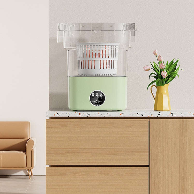 Fully Automatic Mini Foldable Washing Machine With Dehydration Function, Size: US Plug(Pink)