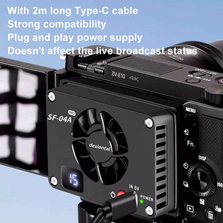 Desiontal SF-04A Camera Live Cooler For Sony ZV-1 / Canon R5 / FUJIFILM XT4