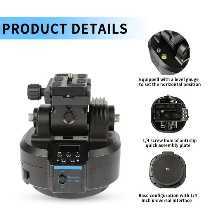 Desiontal YT-1500 Electric Gimbal Mobile Camera Live Streaming Panoramic Stabiliser With Rocker R...