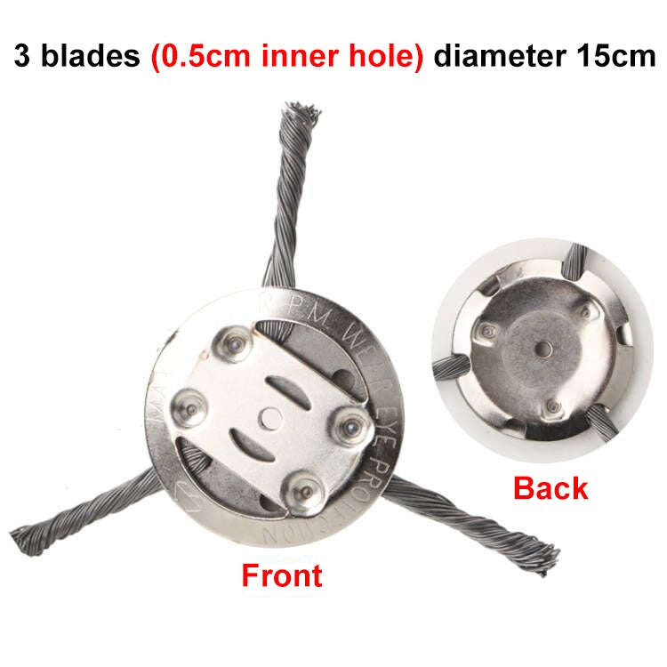 Steel Wire Weeding Wheel Twisted Wire Weeding Disc Mower Blade Accessories, Spec: 3-heads