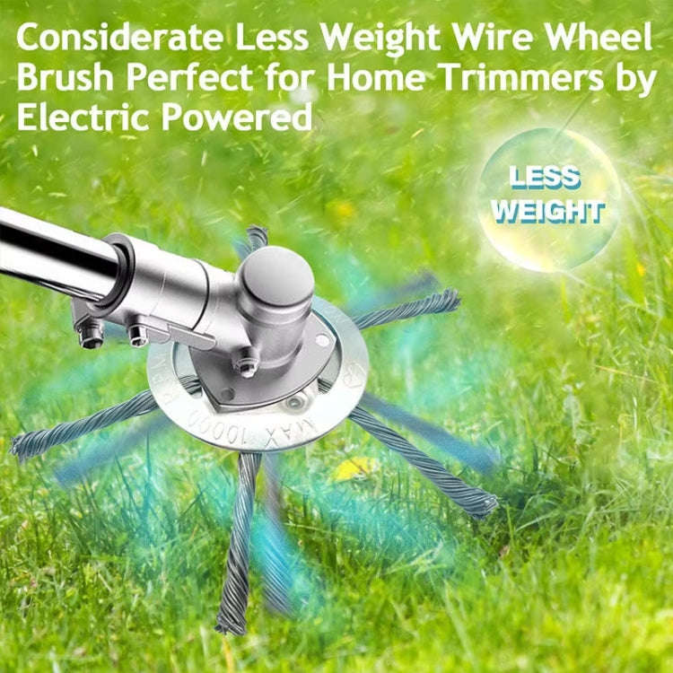 Steel Wire Weeding Wheel Twisted Wire Weeding Disc Mower Blade Accessories, Spec: 6-heads