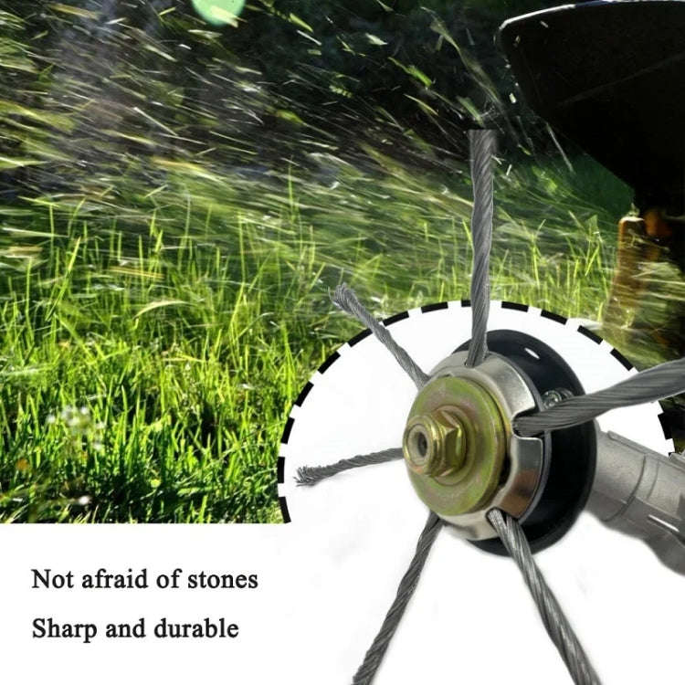 Steel Wire Weeding Wheel Twisted Wire Weeding Disc Mower Blade Accessories, Spec: 6-heads