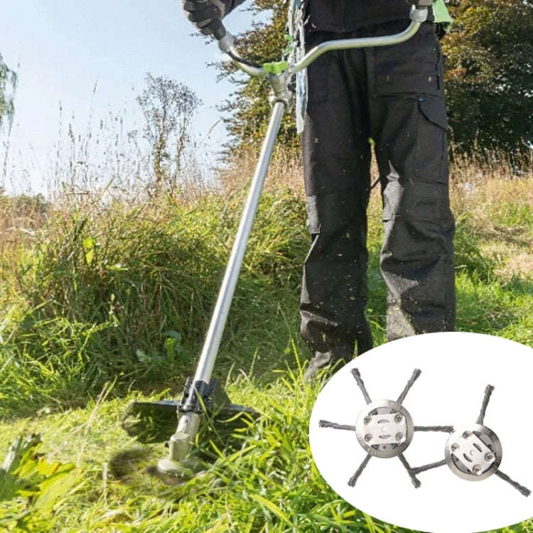 Steel Wire Weeding Wheel Twisted Wire Weeding Disc Mower Blade Accessories, Spec: 6-heads