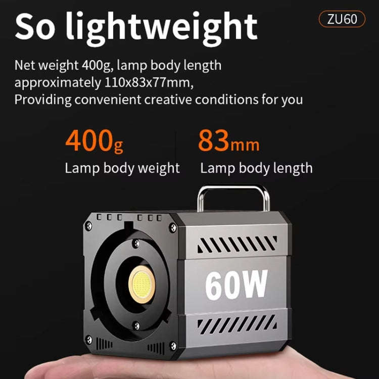 Desiontal ZU-60 60W Hand-Held Camera Light High Power Fill Light, EU Plug, Spec: Standard