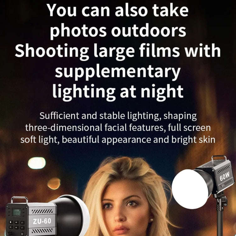Desiontal ZU-60 60W Hand-Held Camera Light High Power Fill Light, EU Plug, Spec: Standard