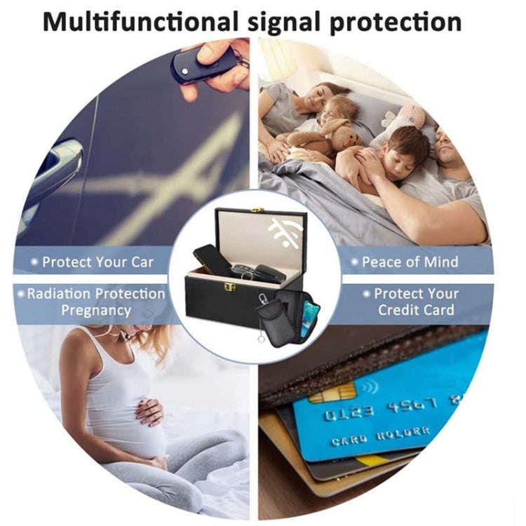 3 In 1 Large Car Shield Key Bag Anti-Magnetic Cell Phone Case RFID Protective Box
