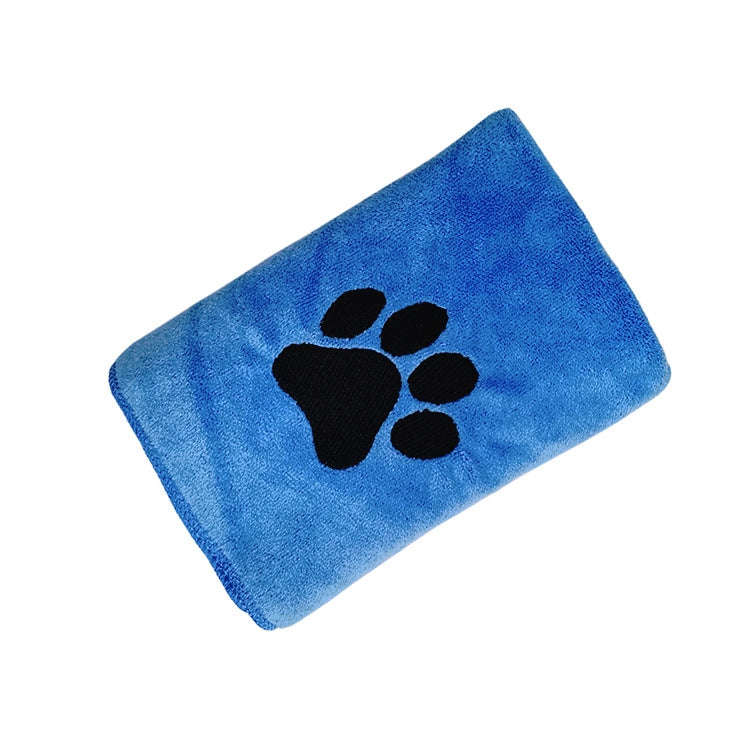 Pet Microfiber Absorbent Towel Cat Dog Bath Cleaning Towel, Size: 50x100cm(Blue)