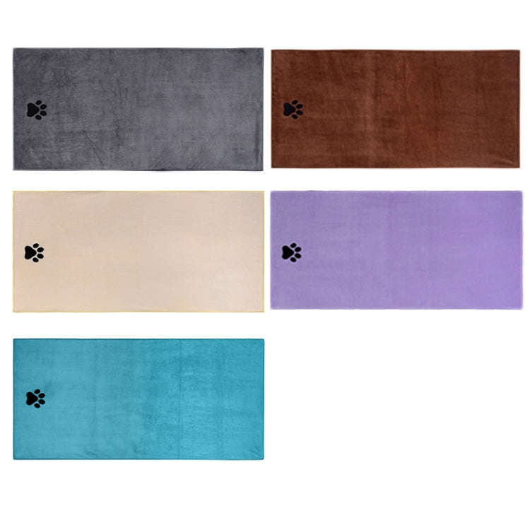 Pet Microfiber Absorbent Towel Cat Dog Bath Cleaning Towel, Size: 35x75cm(Blue)
