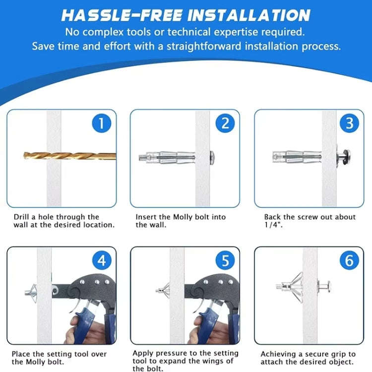 Semi-automatic Hollow Gecko Tensioner Expansion Screw Manual Installation Tool, Spec: 72pcs /Set