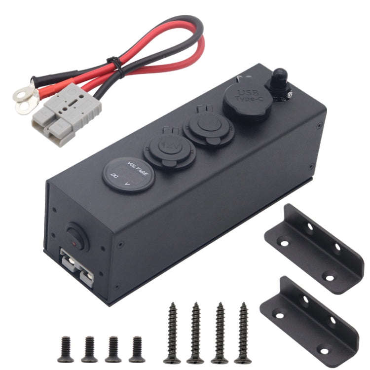 USB Voltmeter Cigarette Lighter Socket With Switch Power Box For Car And Ship, Model: AOS3515-50A...