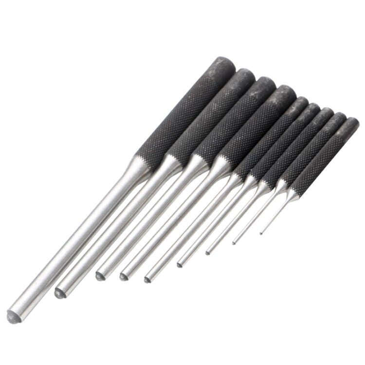 9-in-1 Heavy Duty Roll Pin Punch Set Round Punch Removal Tools, Spec: with Hammer
