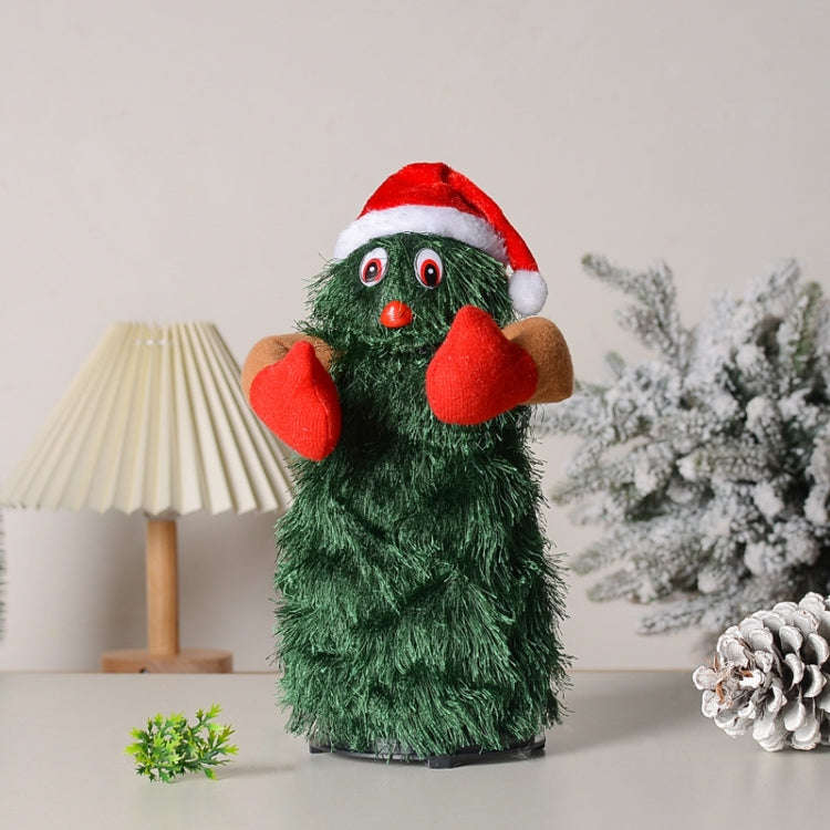 Large Funny Rotating Electric Christmas Tree Dancing and Singing Santa Doll Toys