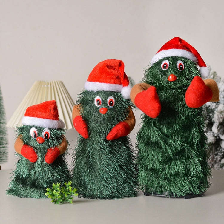 Small Funny Rotating Electric Christmas Tree Dancing and Singing Santa Doll Toys