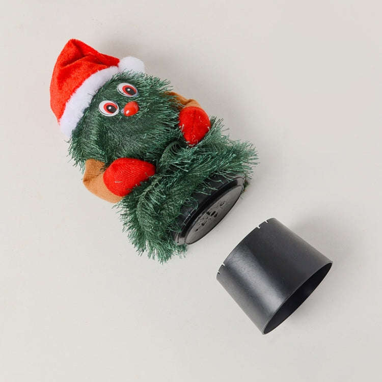 Small Funny Rotating Electric Christmas Tree Dancing and Singing Santa Doll Toys