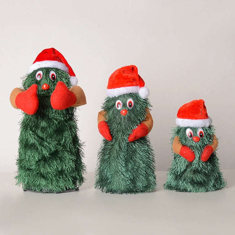 Medium Funny Rotating Electric Christmas Tree Dancing and Singing Santa Doll Toys