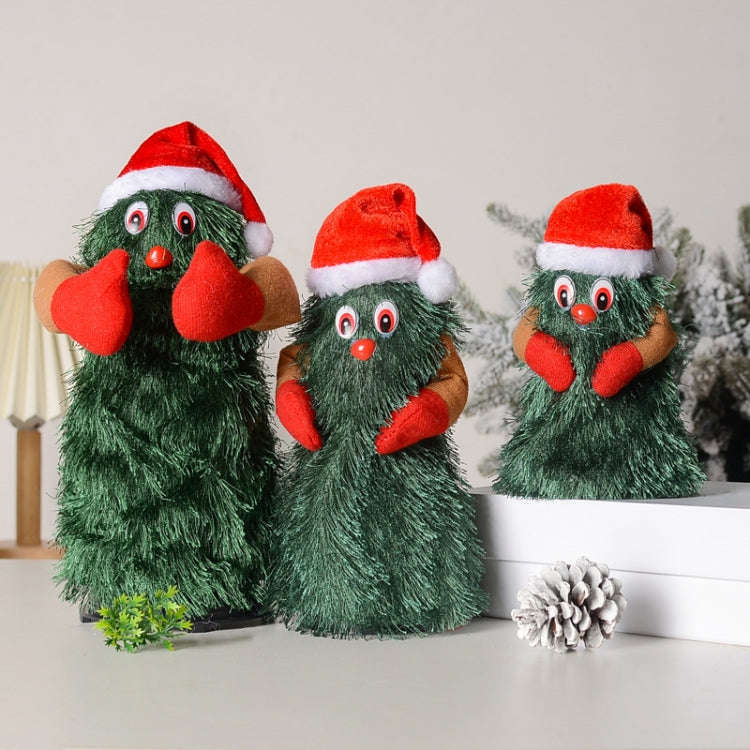 Small Funny Rotating Electric Christmas Tree Dancing and Singing Santa Doll Toys