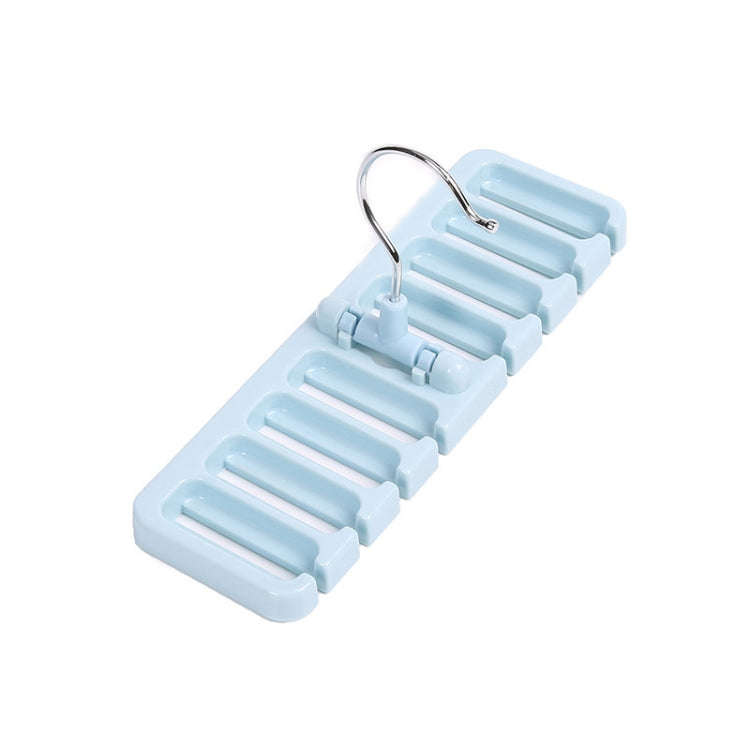 Belt Hanger Scarf Tie Rack Holder For Wardrobe Closet Storage Organizer, Size: Small Blue