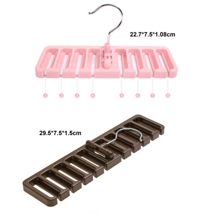 Belt Hanger Scarf Tie Rack Holder For Wardrobe Closet Storage Organizer, Size: Large Coffee