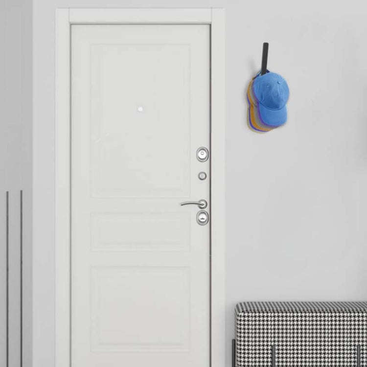Acrylic Baseball Cap Wall Mount Holds Up To 10 Duck Tongue Caps(Black)