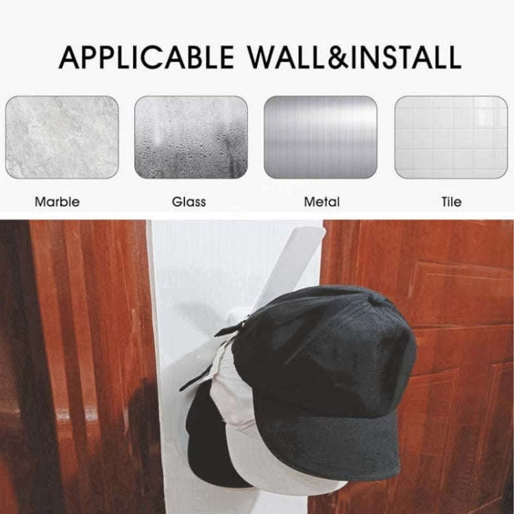 Acrylic Baseball Cap Wall Mount Holds Up To 10 Duck Tongue Caps(Black)