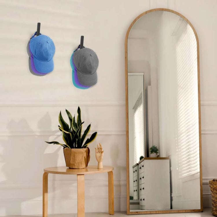 Acrylic Baseball Cap Wall Mount Holds Up To 10 Duck Tongue Caps(Black)