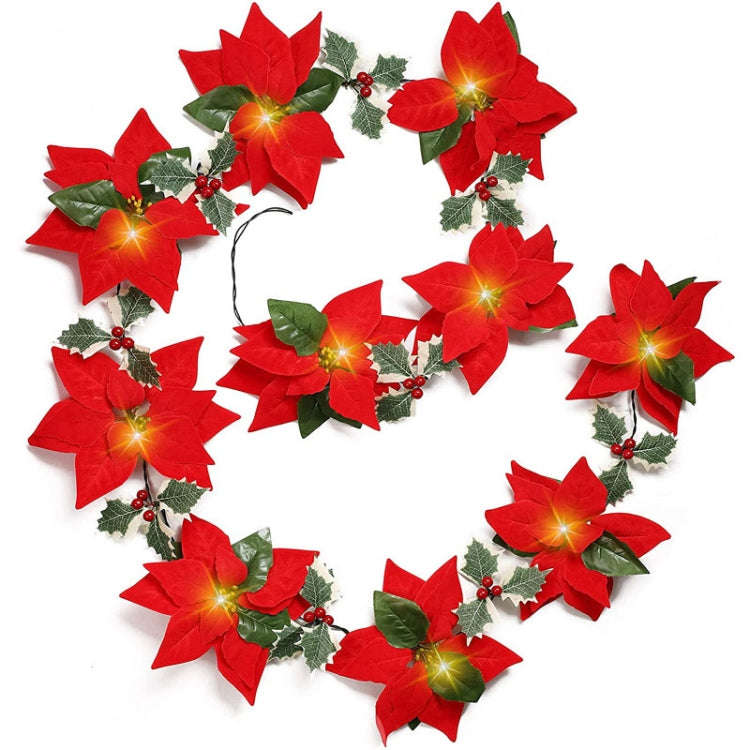 Safflower + Red Fruit Christmas Decoration Christmas Flower Lights String LED Colourful Lights Ch...
