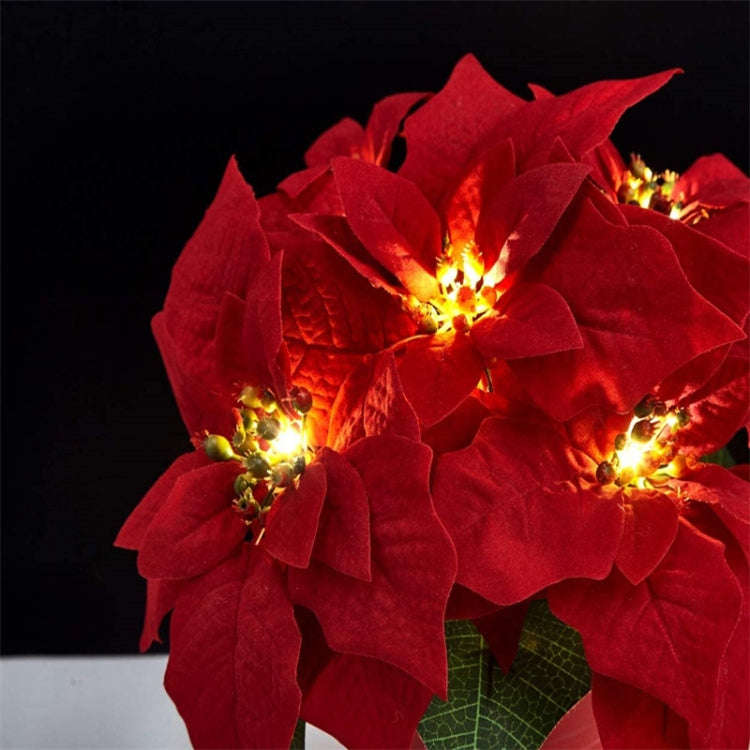 Safflower + Red Fruit Christmas Decoration Christmas Flower Lights String LED Colourful Lights Ch...