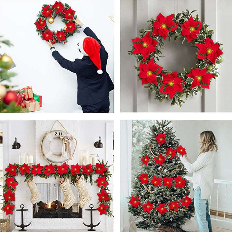 Safflower + Red Fruit Christmas Decoration Christmas Flower Lights String LED Colourful Lights Ch...