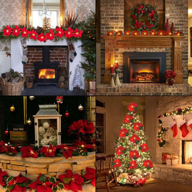 Safflower + Red Fruit Christmas Decoration Christmas Flower Lights String LED Colourful Lights Ch...