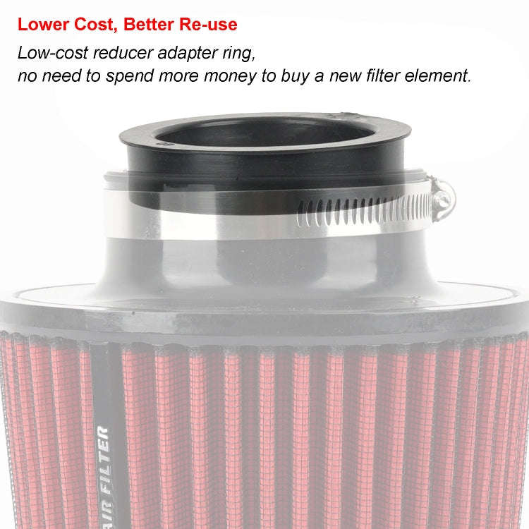 Car Modified Air Filter Reducer Rubber Ring(76mm To 60mm)