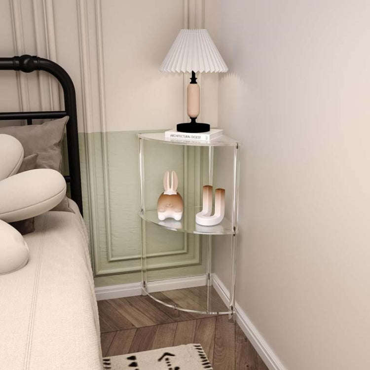 YX141 Acrylic 3-Layer Wall Corner Table For Living Room Bedroom Bathroom Placement Storage