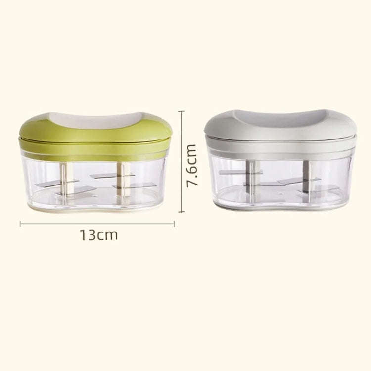 Hand-pushed Garlic Cutter Manual Food Processor Vegetable Chopper(Green)