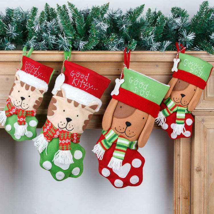 Model C Large Dog Socks Christmas Decoration Hanging Gift Bag Pet Candy Bag