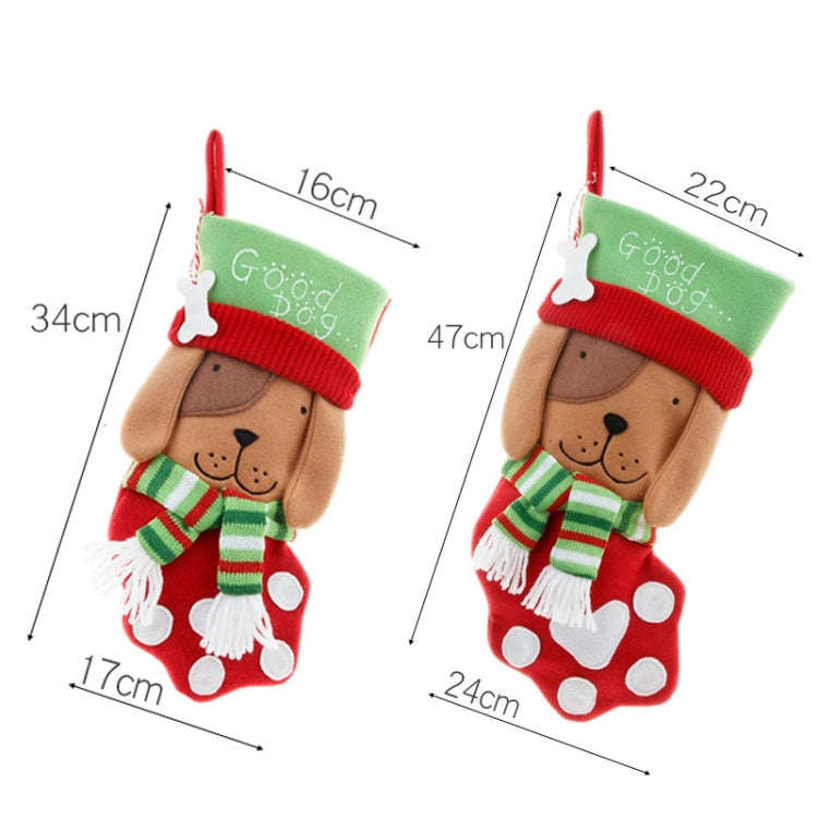 Model C Large Dog Socks Christmas Decoration Hanging Gift Bag Pet Candy Bag