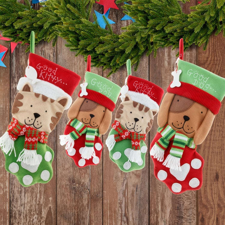 Model C Large Dog Socks Christmas Decoration Hanging Gift Bag Pet Candy Bag