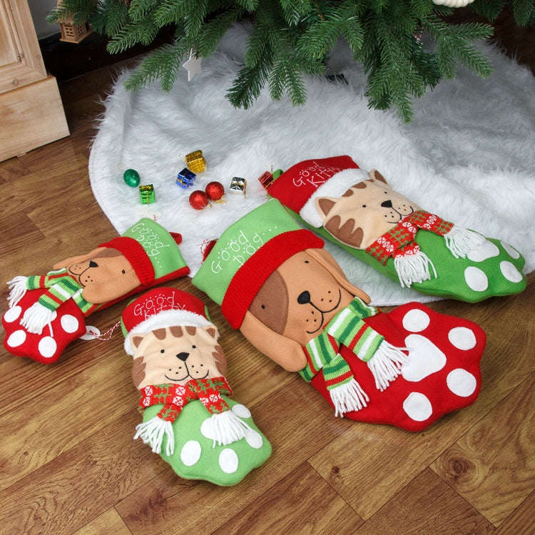 Model B Small Cat Sock Christmas Decoration Hanging Gift Bag Pet Candy Bag