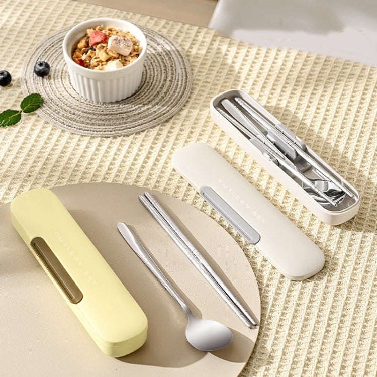 Portable Spoon Chopsticks Cutlery Set with Storage Box For Students, Office Workers and Camping(W...