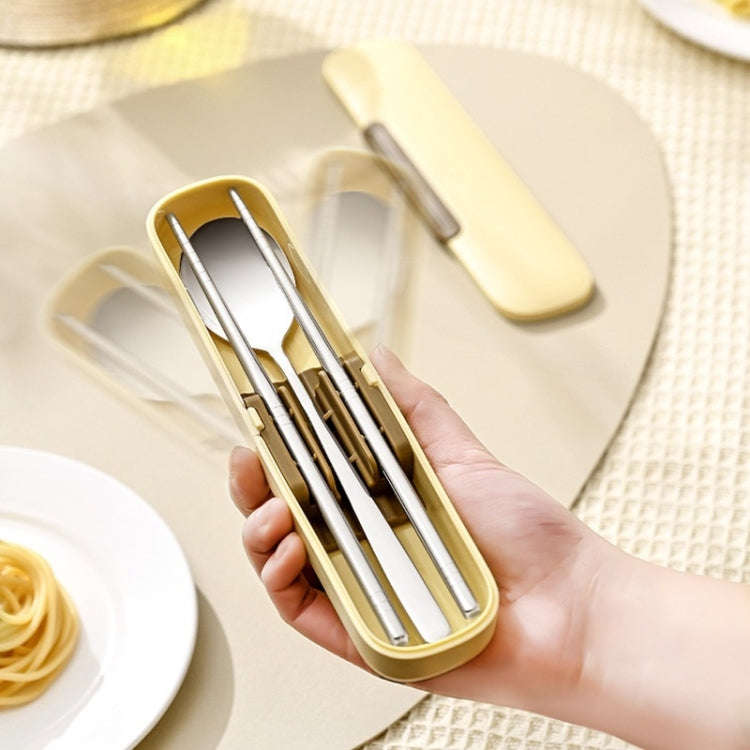 Portable Spoon Chopsticks Cutlery Set with Storage Box For Students, Office Workers and Camping(W...