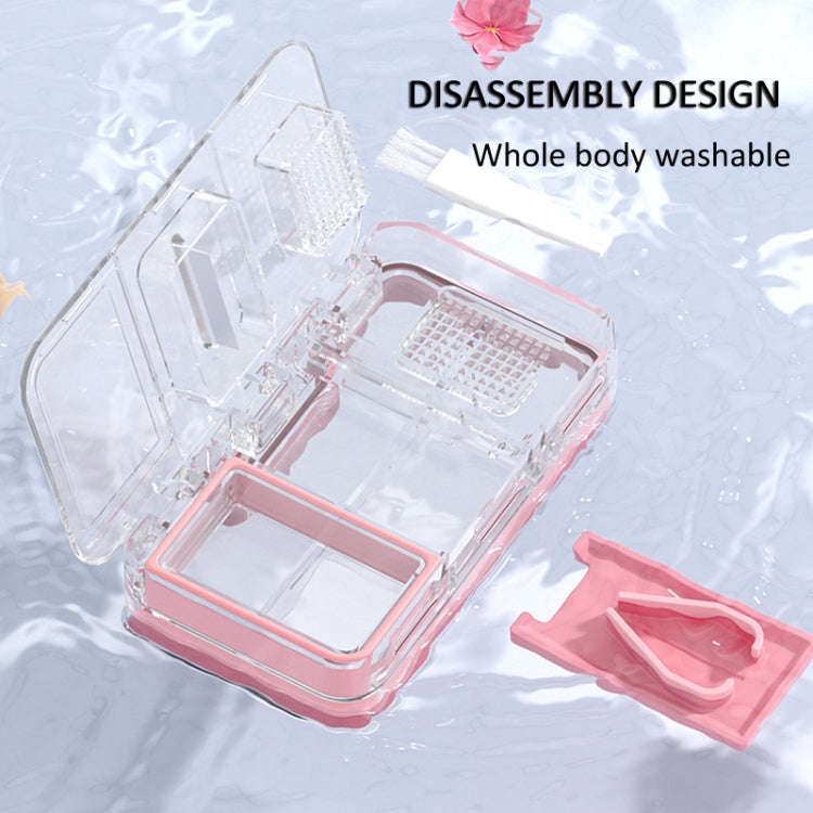 3 In 1 Double-layer Cutting and Grinding Medicine Box Travel Pill Organizer Case(White)