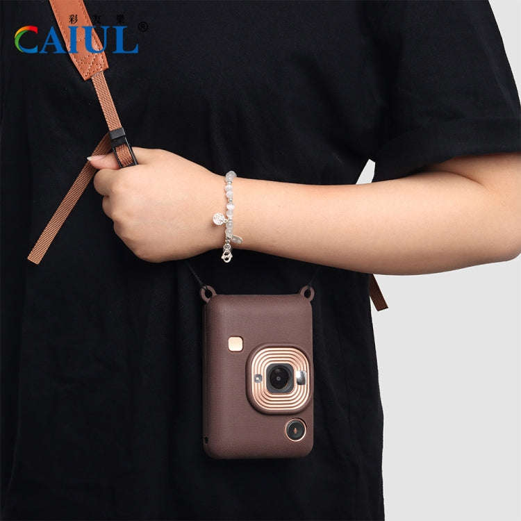 For FUJIFILM instax Mini Liplay Wear-resistant Anti-fall Silicone Soft Case(Dark Brown)