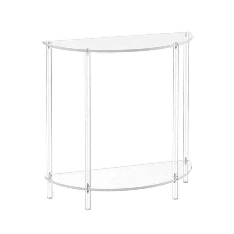YX139 2 Layers Acrylic Semi-Oval Wall Side Table For Living Room Bedroom Bedside