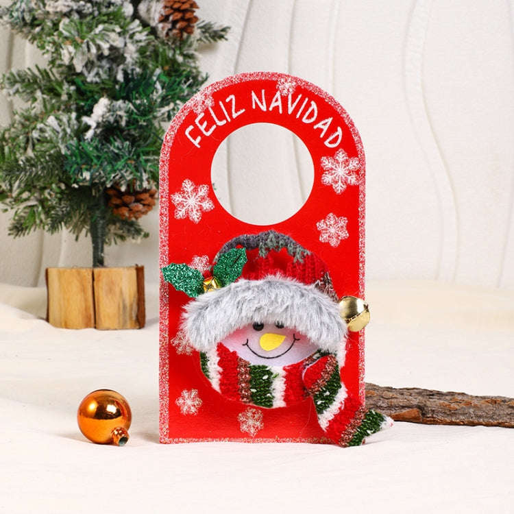 Snowman Christmas Cartoon Doorknob Hanging Decoration Mall Window Festive Decoration