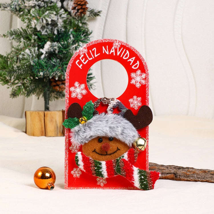 Deer Christmas Cartoon Doorknob Hanging Decoration Mall Window Festive Decoration