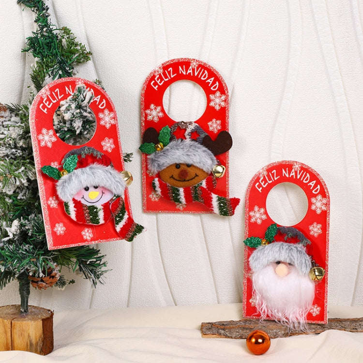 Snowman Christmas Cartoon Doorknob Hanging Decoration Mall Window Festive Decoration