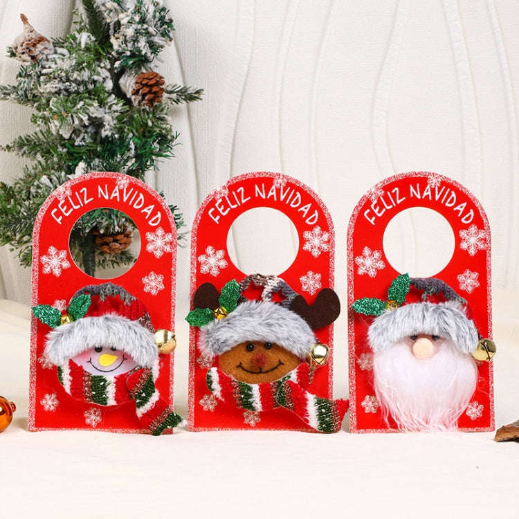 Old Man Christmas Cartoon Doorknob Hanging Decoration Mall Window Festive Decoration